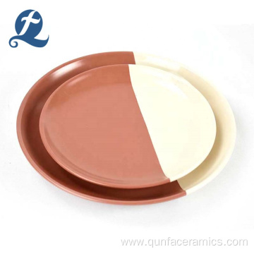 modern color matte ceramic tableware set restaurant